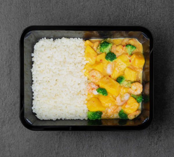 Cauliflower Rice - Mango Curry Shrimp [LOWCARB]